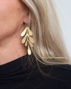 Olive Leaf-Gold Earrings