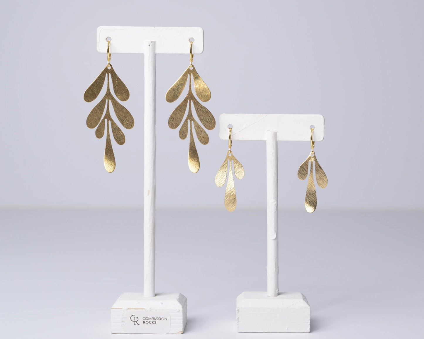 Olive Leaf-Gold Earrings
