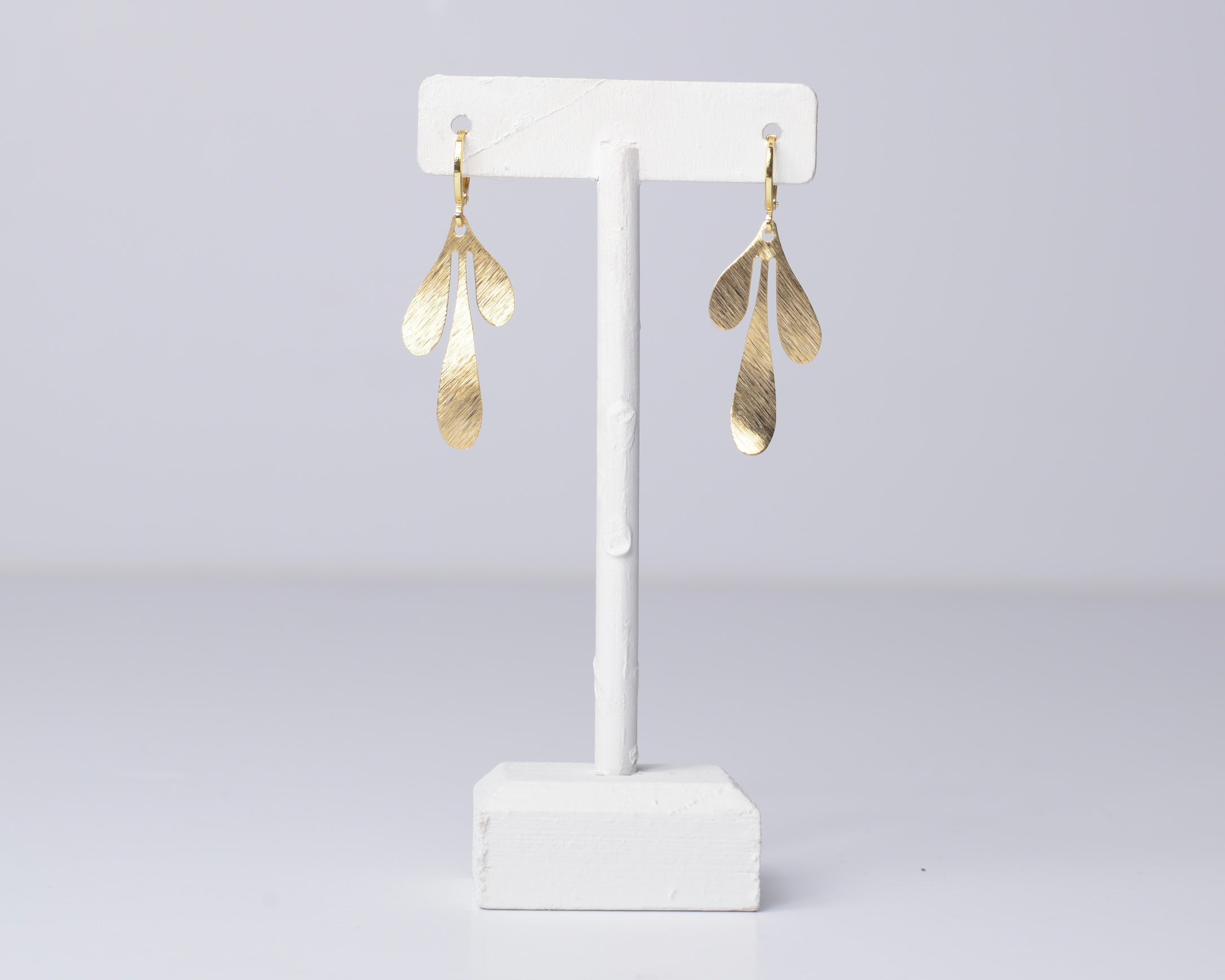 Olive Leaf-Gold Earrings
