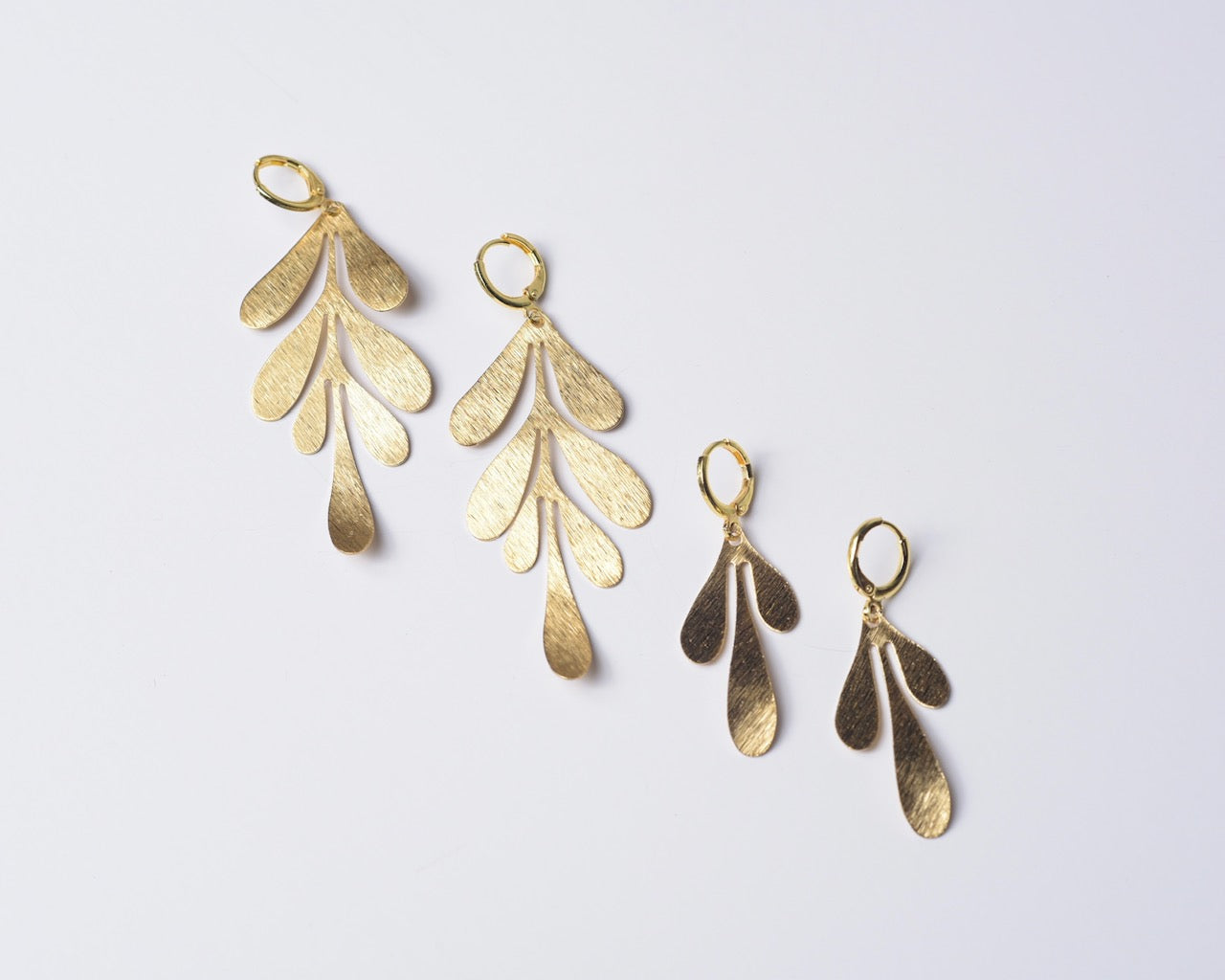 Olive Leaf-Gold Earrings