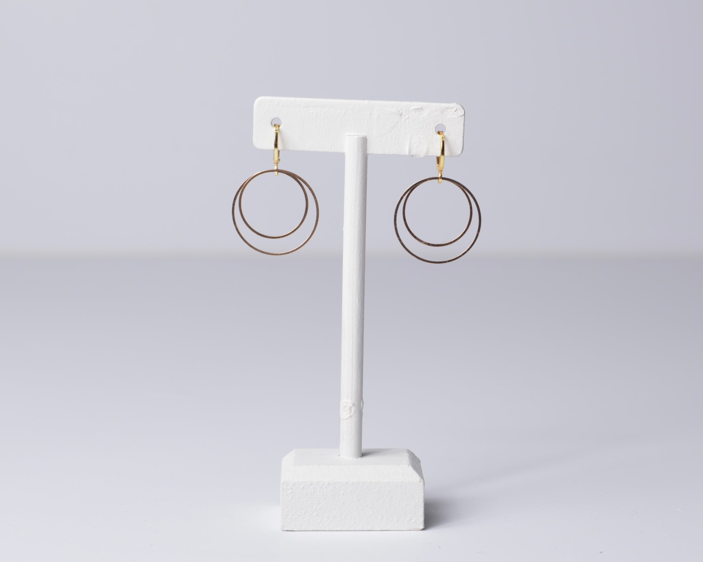 Double Golden Hoops w/ or w/out Pearl