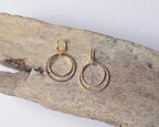 Double Golden Hoops w/ or w/out Pearl