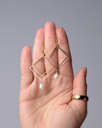 Diamond Hoops w/ or without pearl