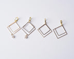 Diamond Hoops w/ or without pearl
