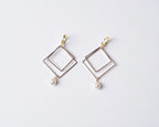 Diamond Hoops w/ or without pearl
