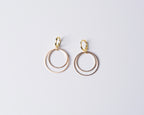Double Golden Hoops w/ or w/out Pearl
